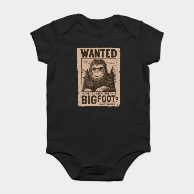 Elusive Legend: Bigfoot Wanted Baby Bodysuit by GoshWow®